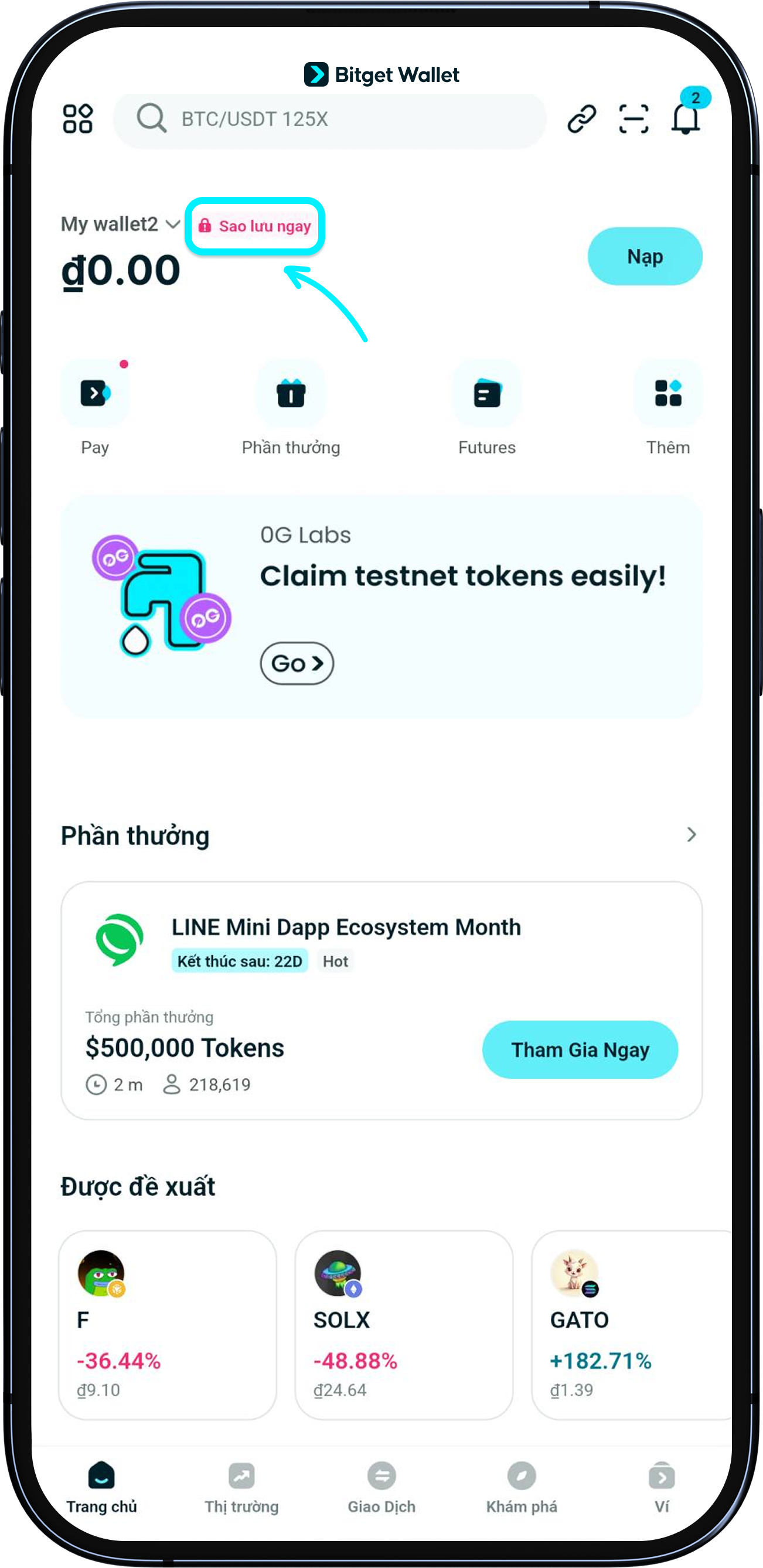 Làm cách nào để sao lưu cụm từ hạt giống?