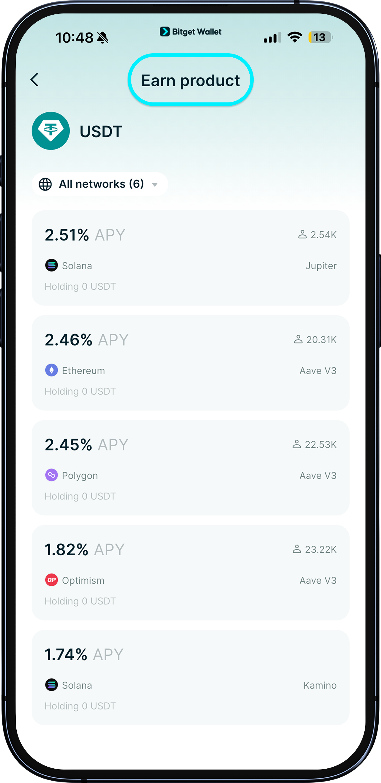 USDT अर्न उत्पाद की सदस्यता कैसे लें