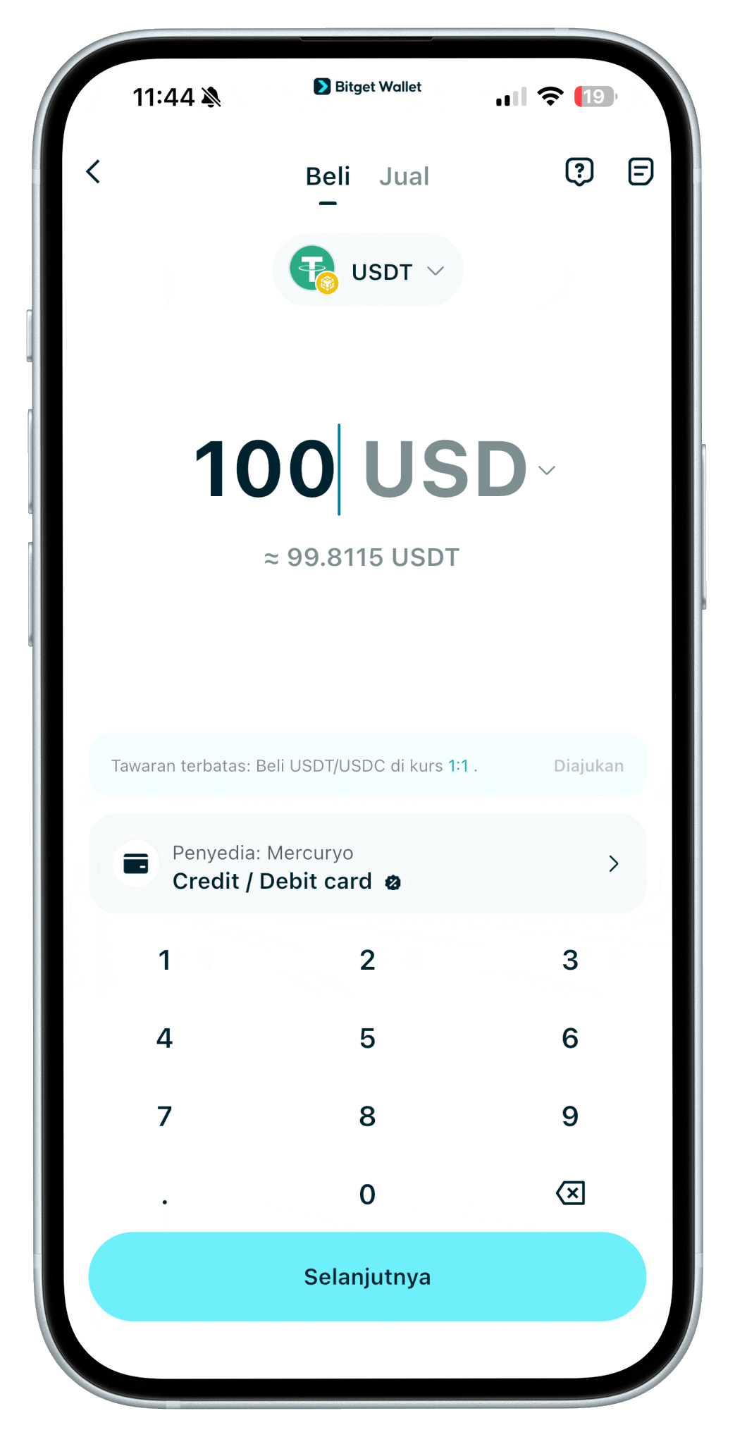 Pilih penyedia pembayaran