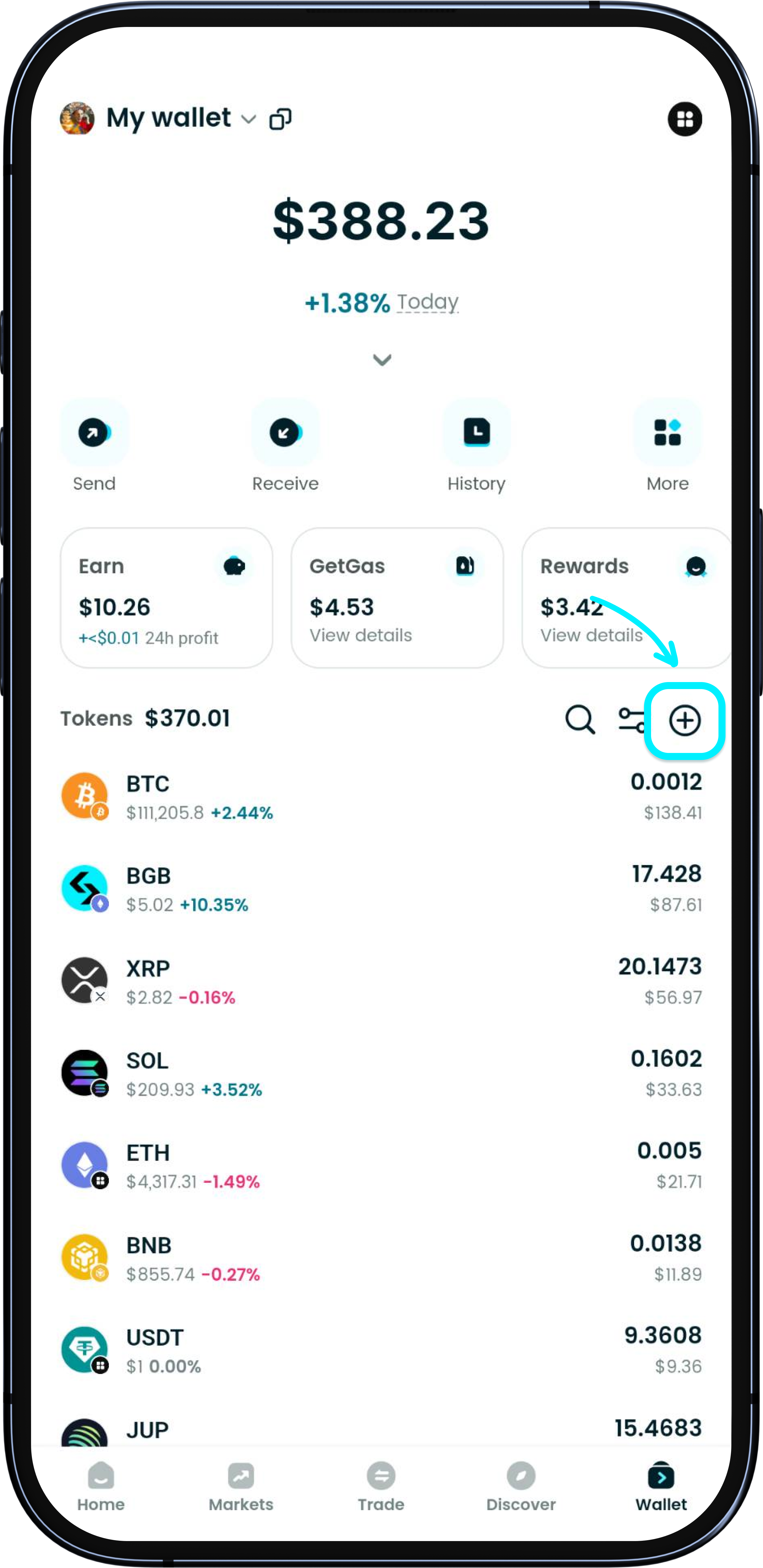 Adding tokens to your wallet | Basic functions - Bitget Wallet Help Center