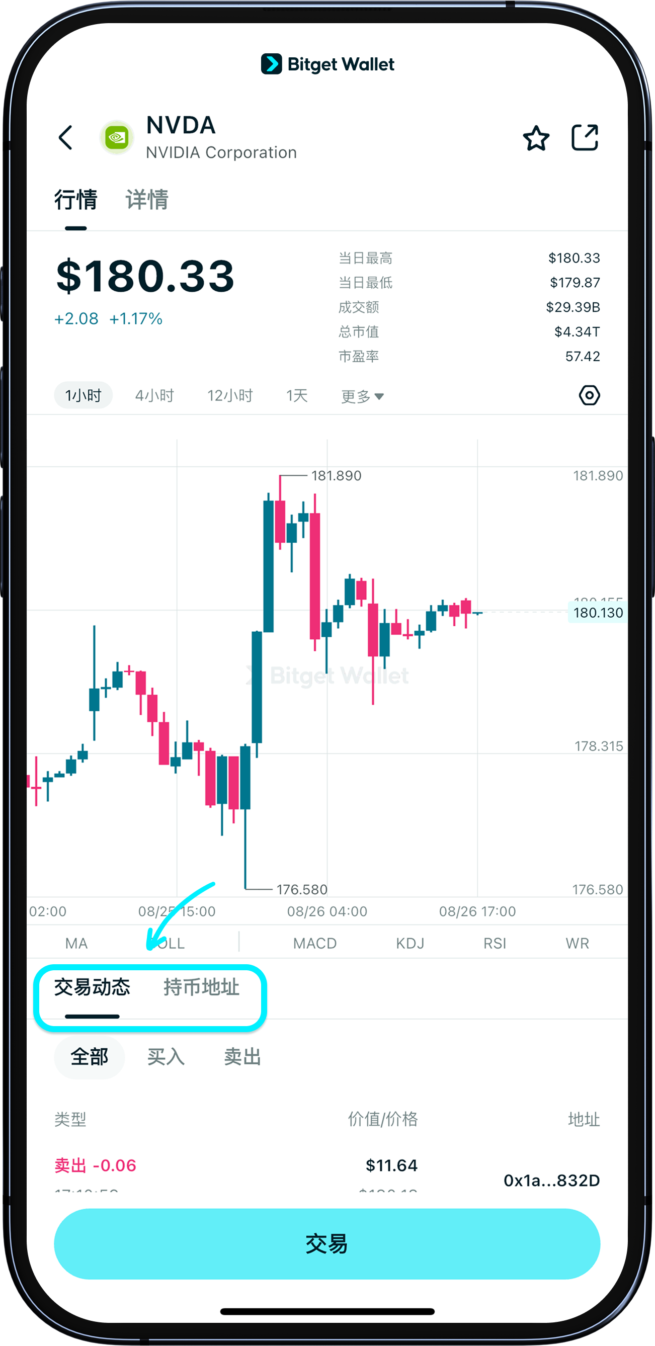 查看股票的詳細資訊
