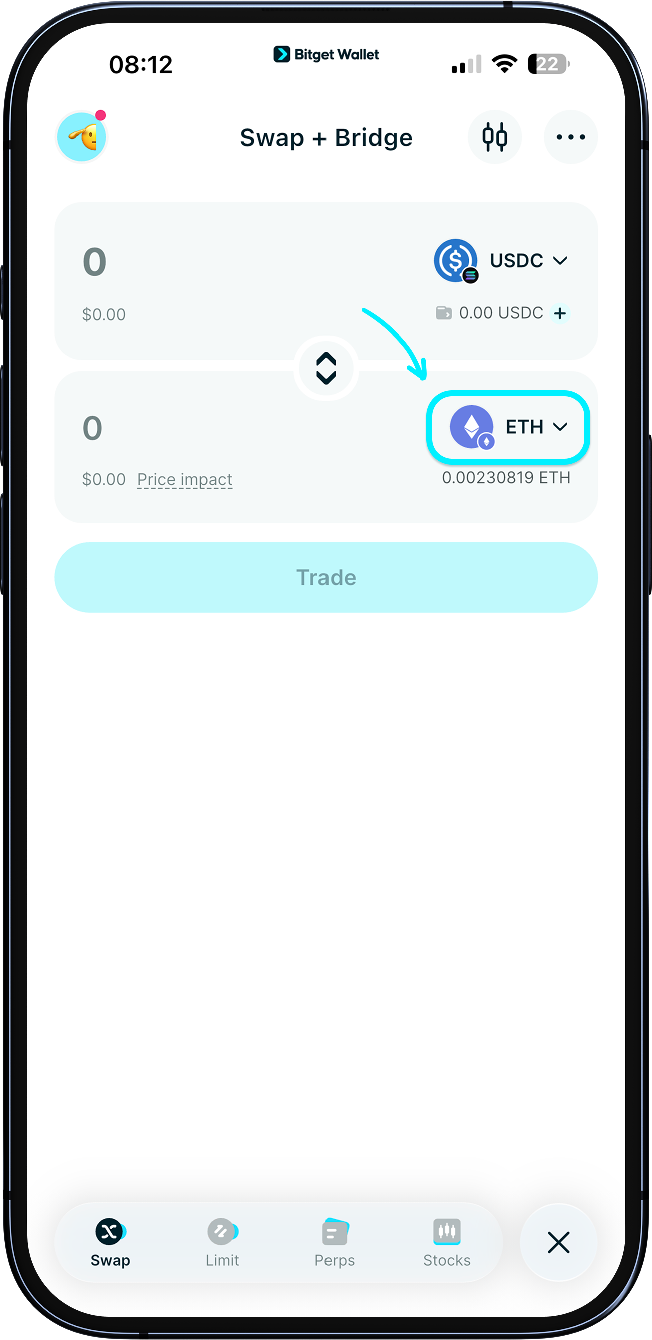 Choose the token to buy