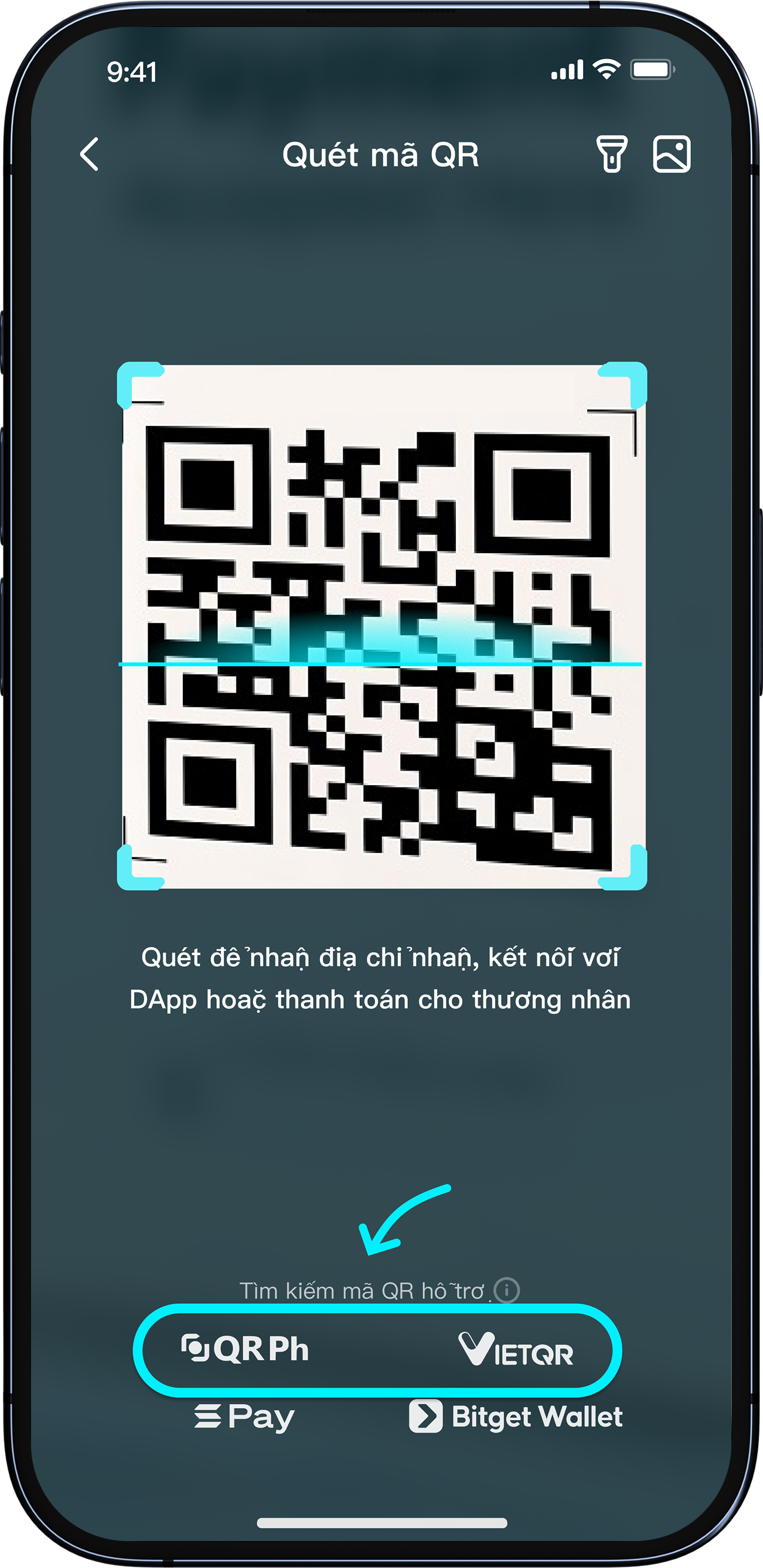Mã QR quốc gia được hỗ trợ