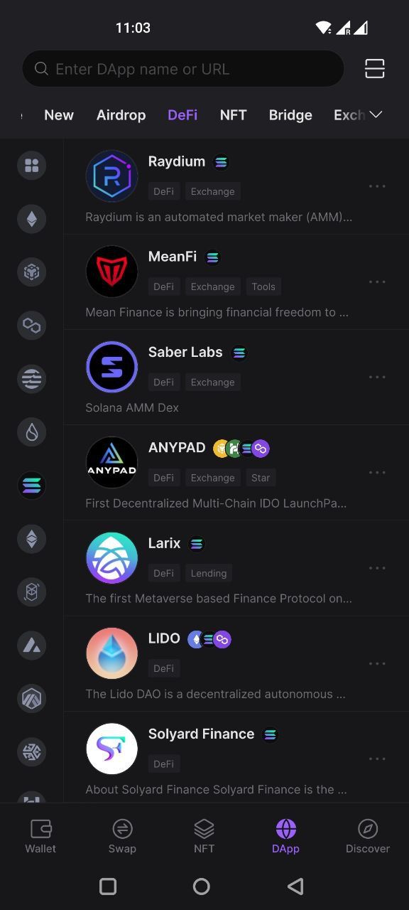 DApps on Solana (SOL)