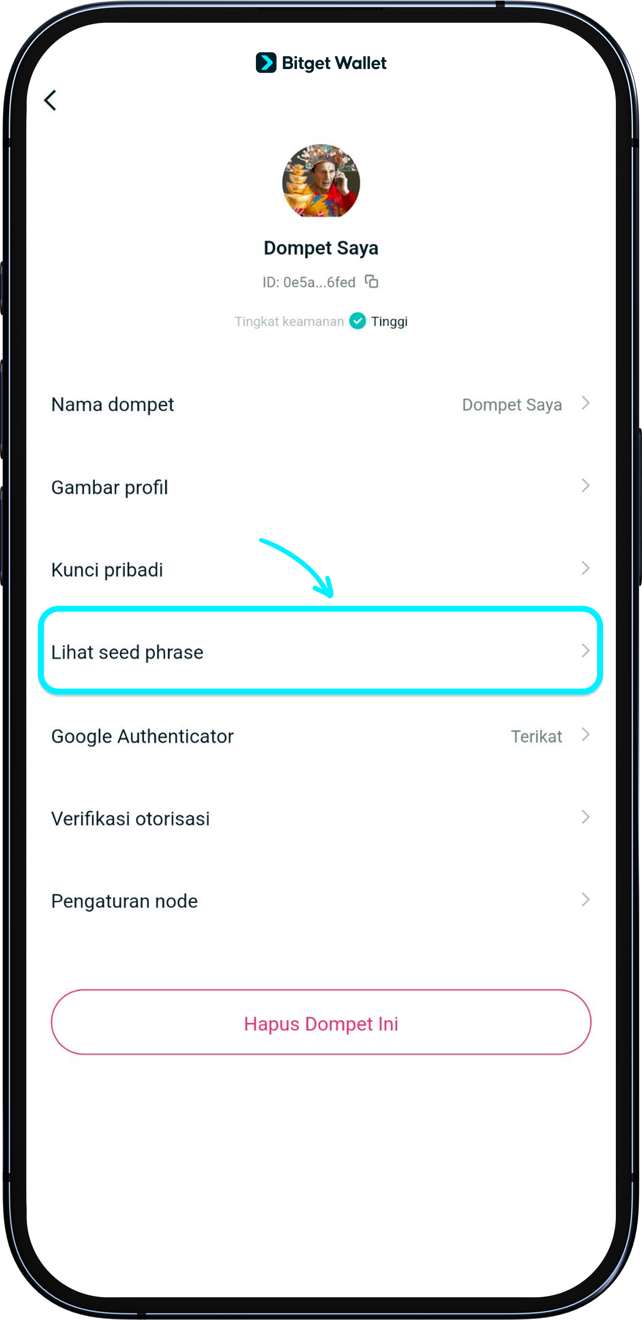 Cara aman mengimpor dompet lain