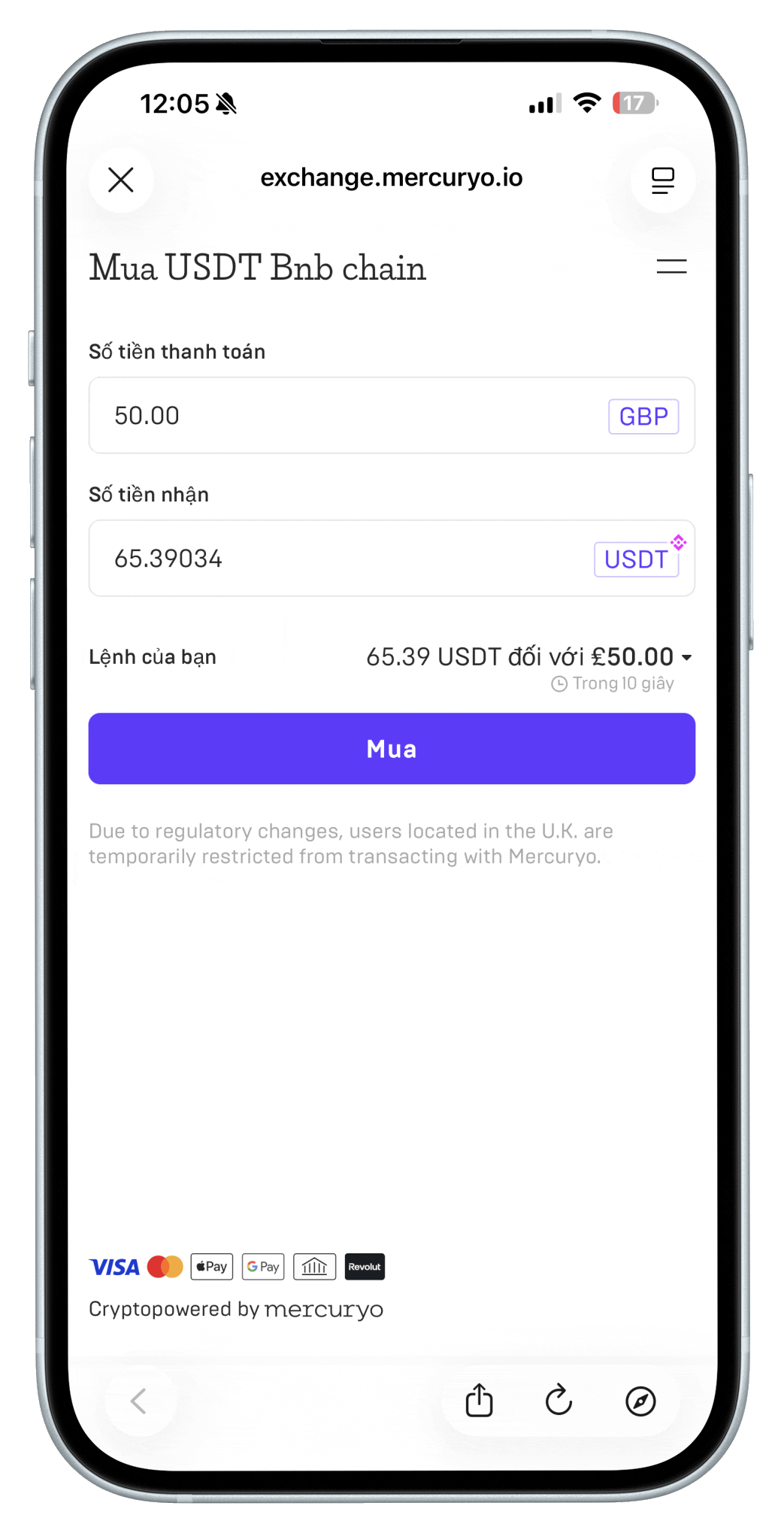 Hoàn tất thanh toán