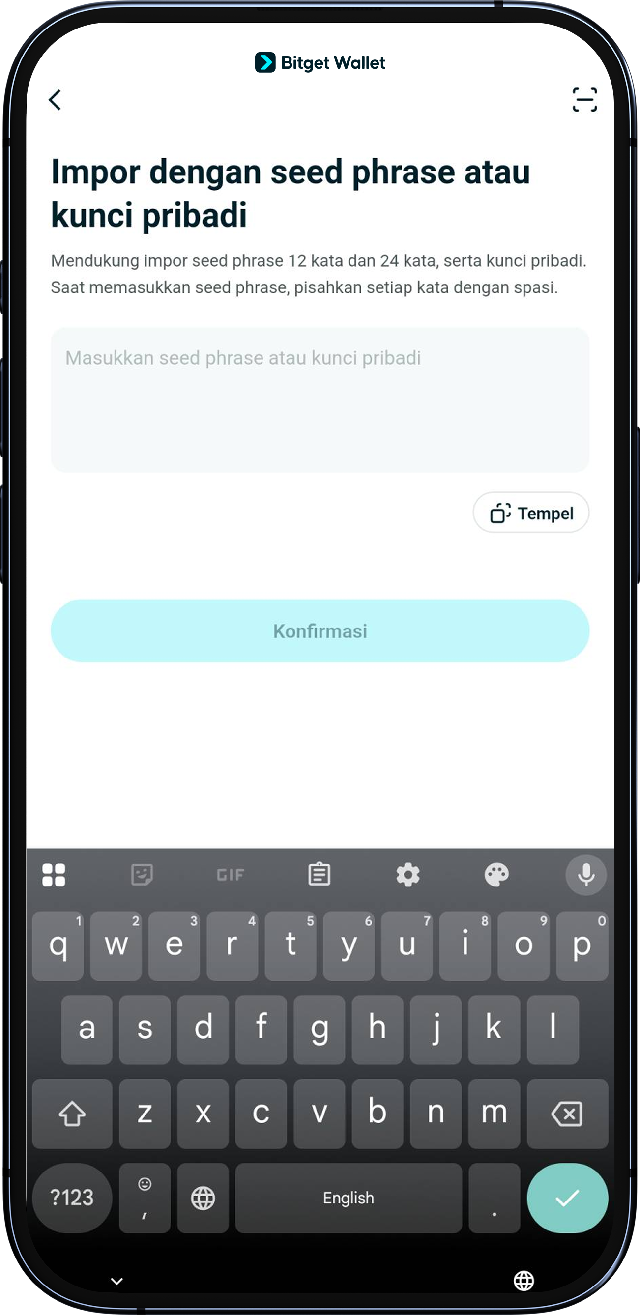 Cara aman mengimpor dompet lain