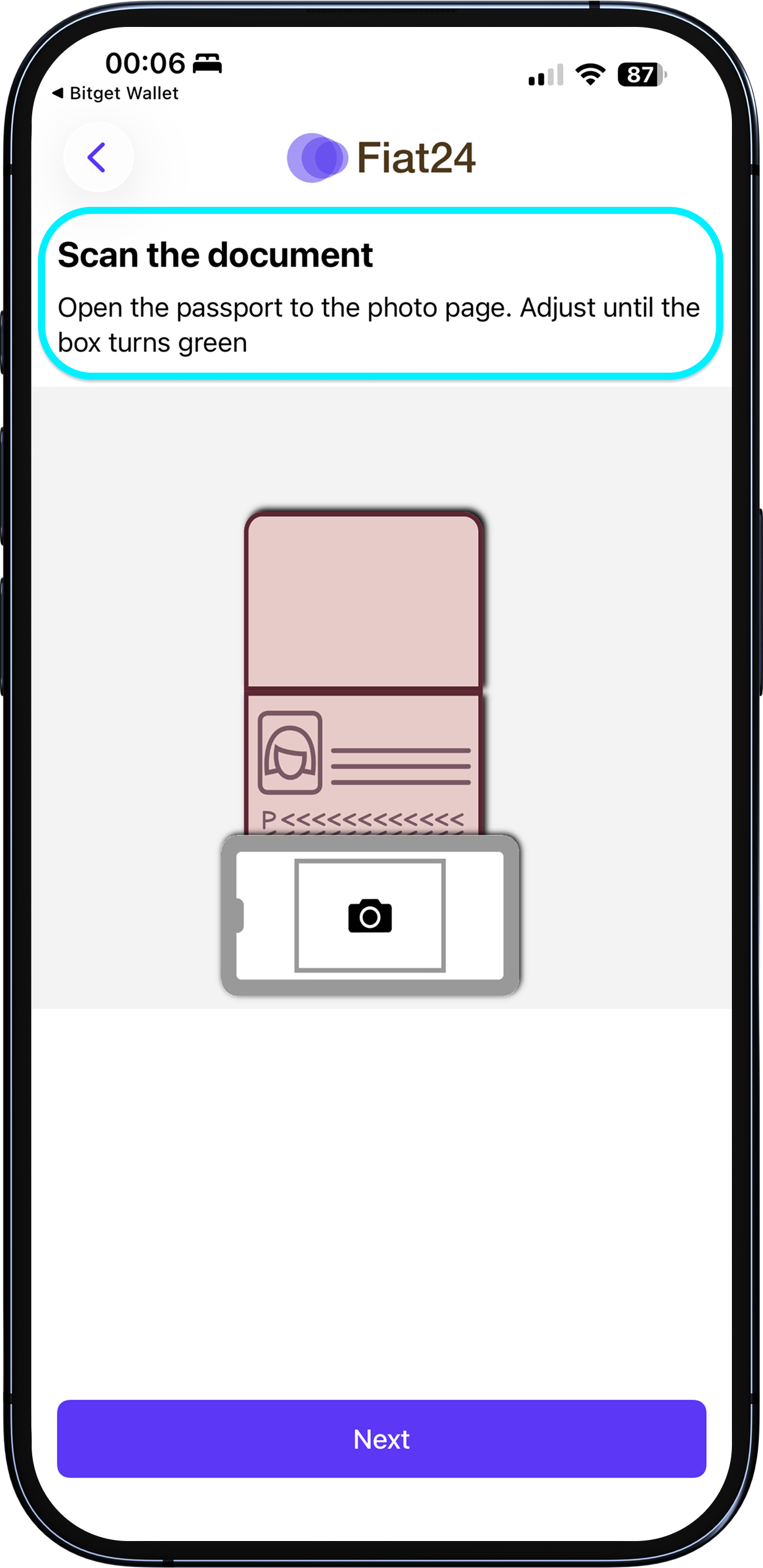 Scannen Sie die Seite Ihres Reisepasses mit dem Passfoto ein und laden Sie sie hoch