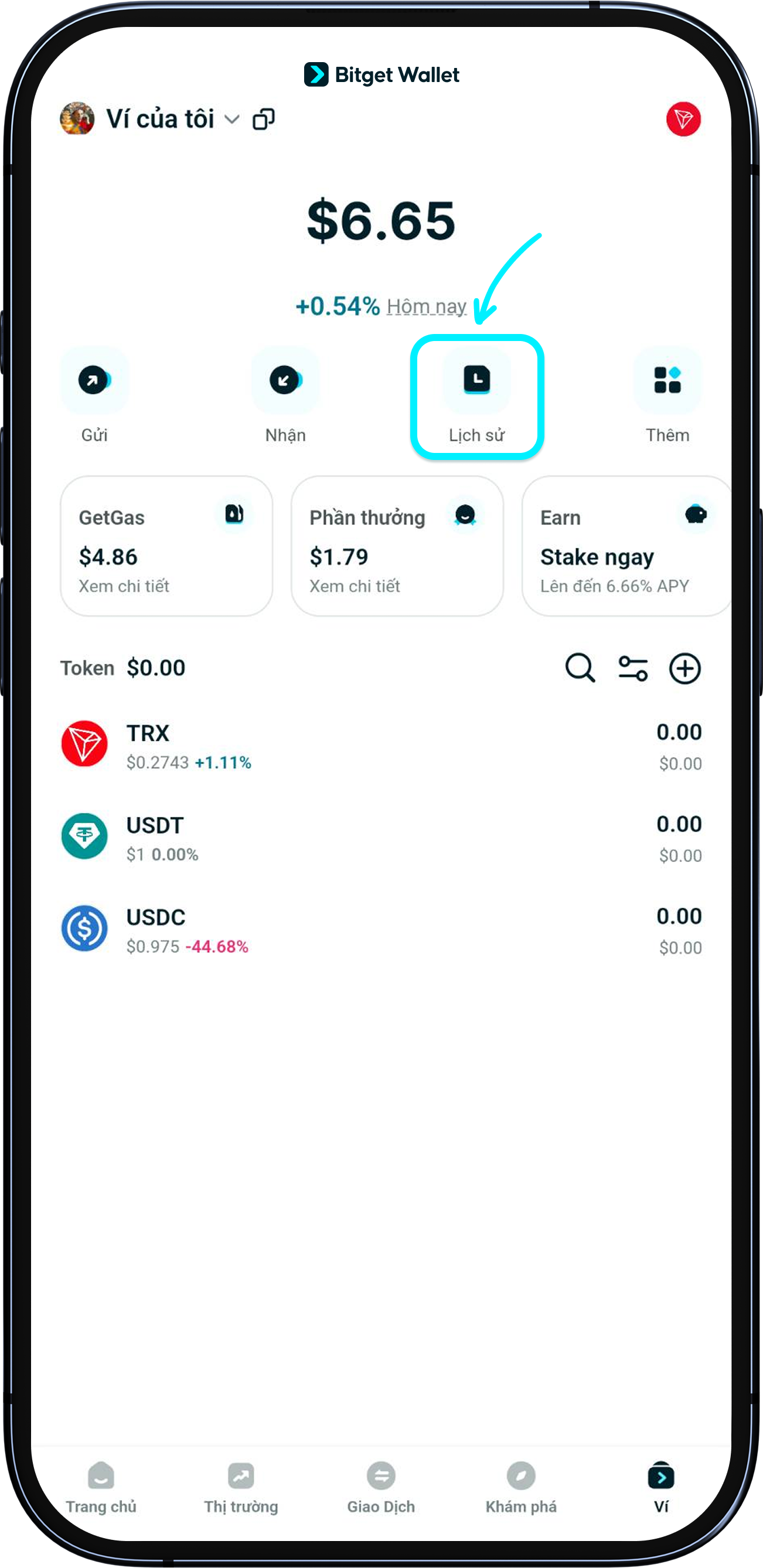 Theo dõi giao dịch