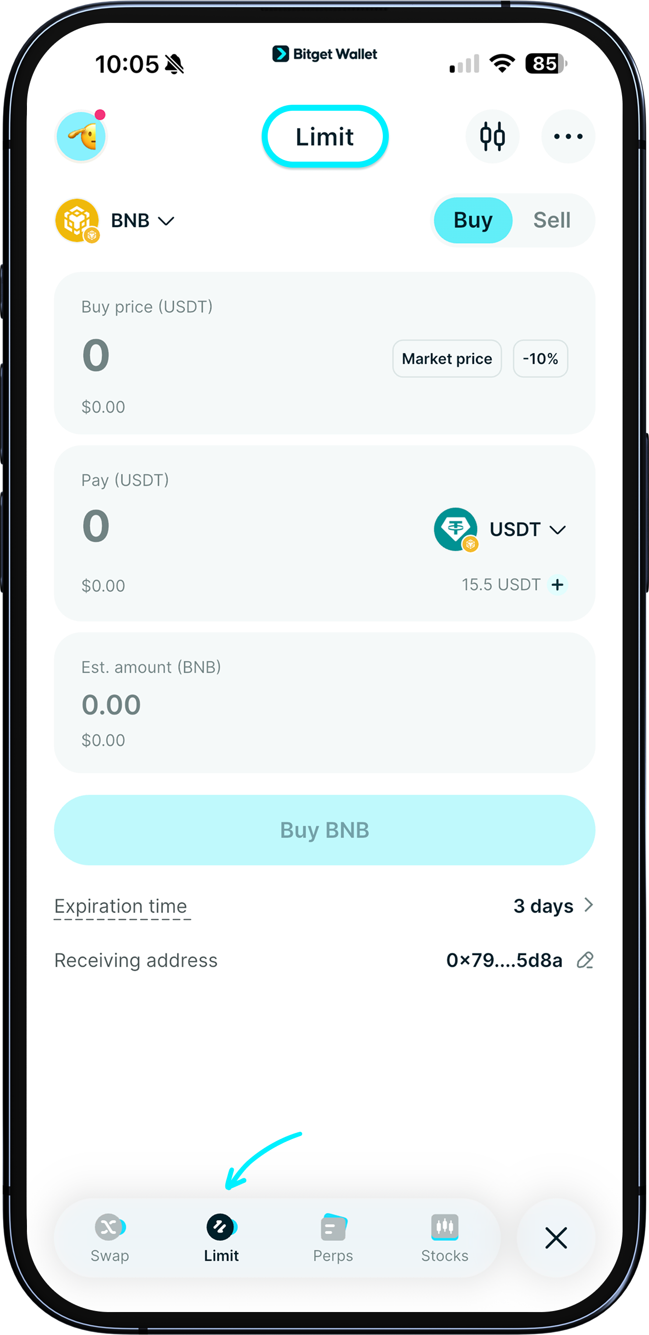 Đặt lệnh mua giới hạn