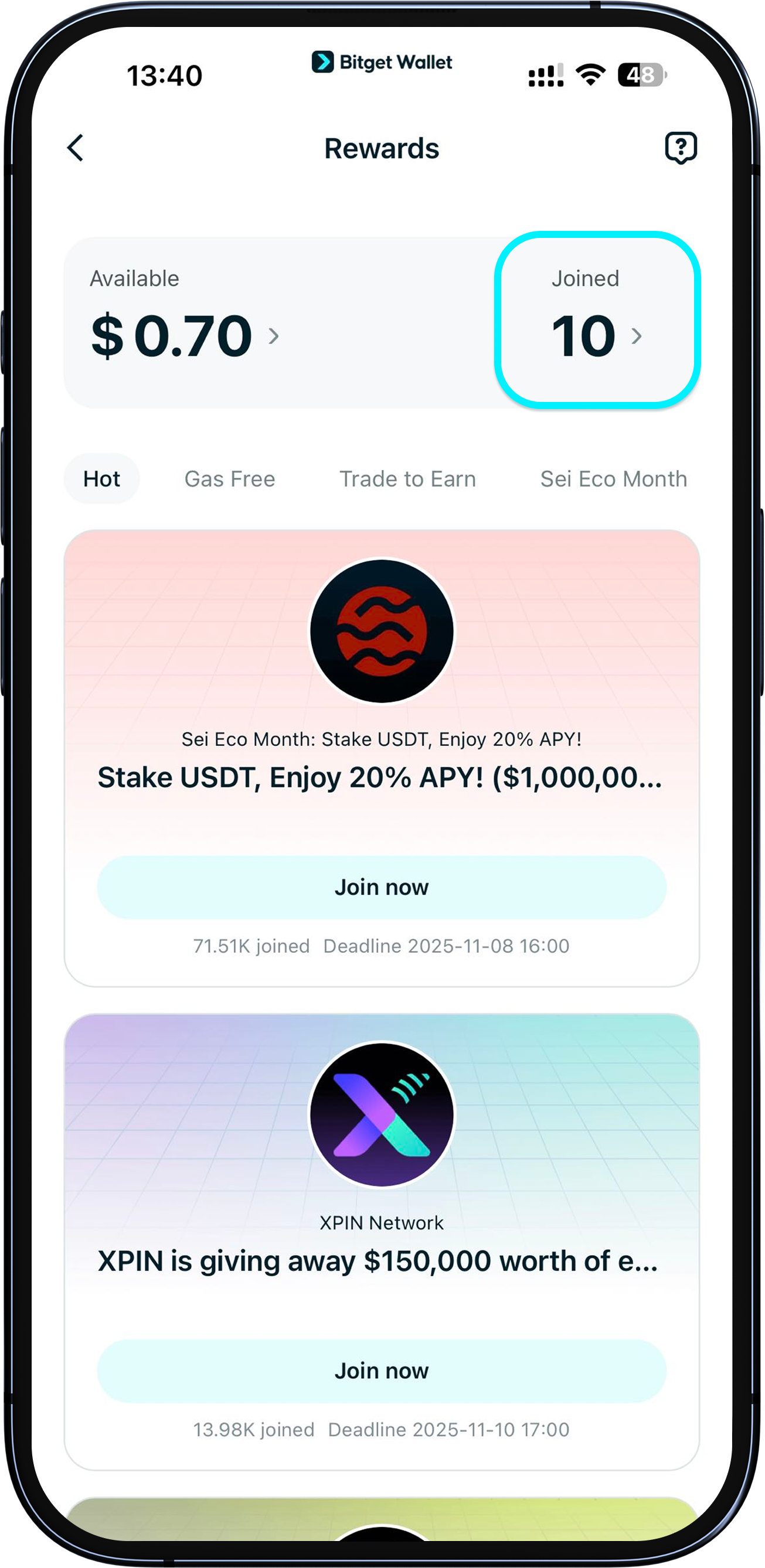 Earn rewards from events