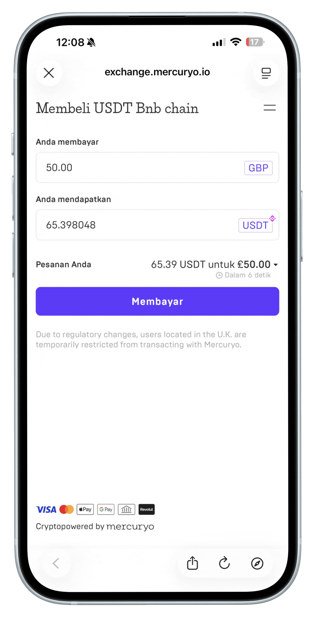 Menyelesaikan pembayaran kamu