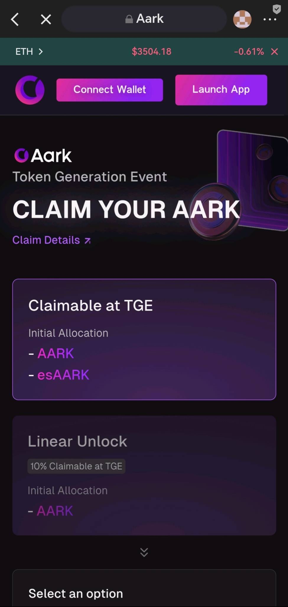 Download Aark Wallet Steps