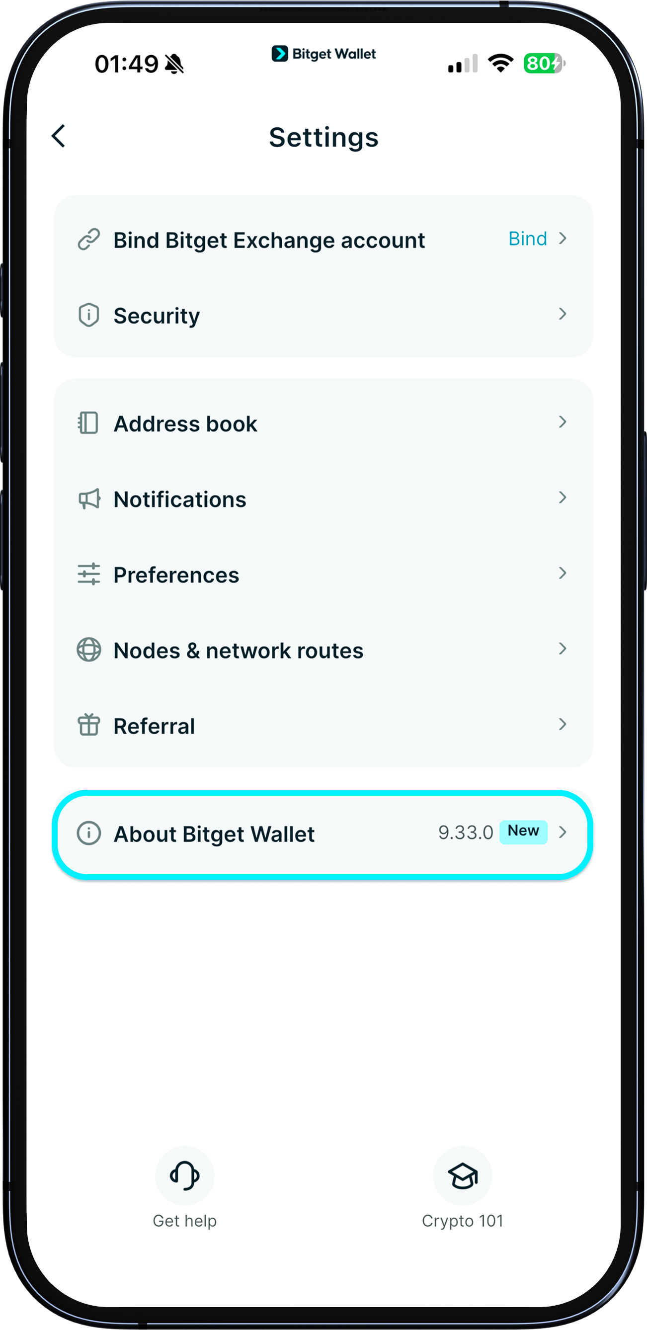 Update Bitget Wallet app
