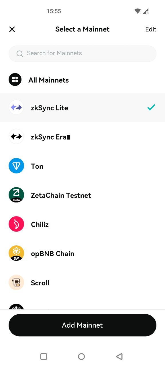 如何在 Bitget Wallet 中添加 zkSync Lite 主网