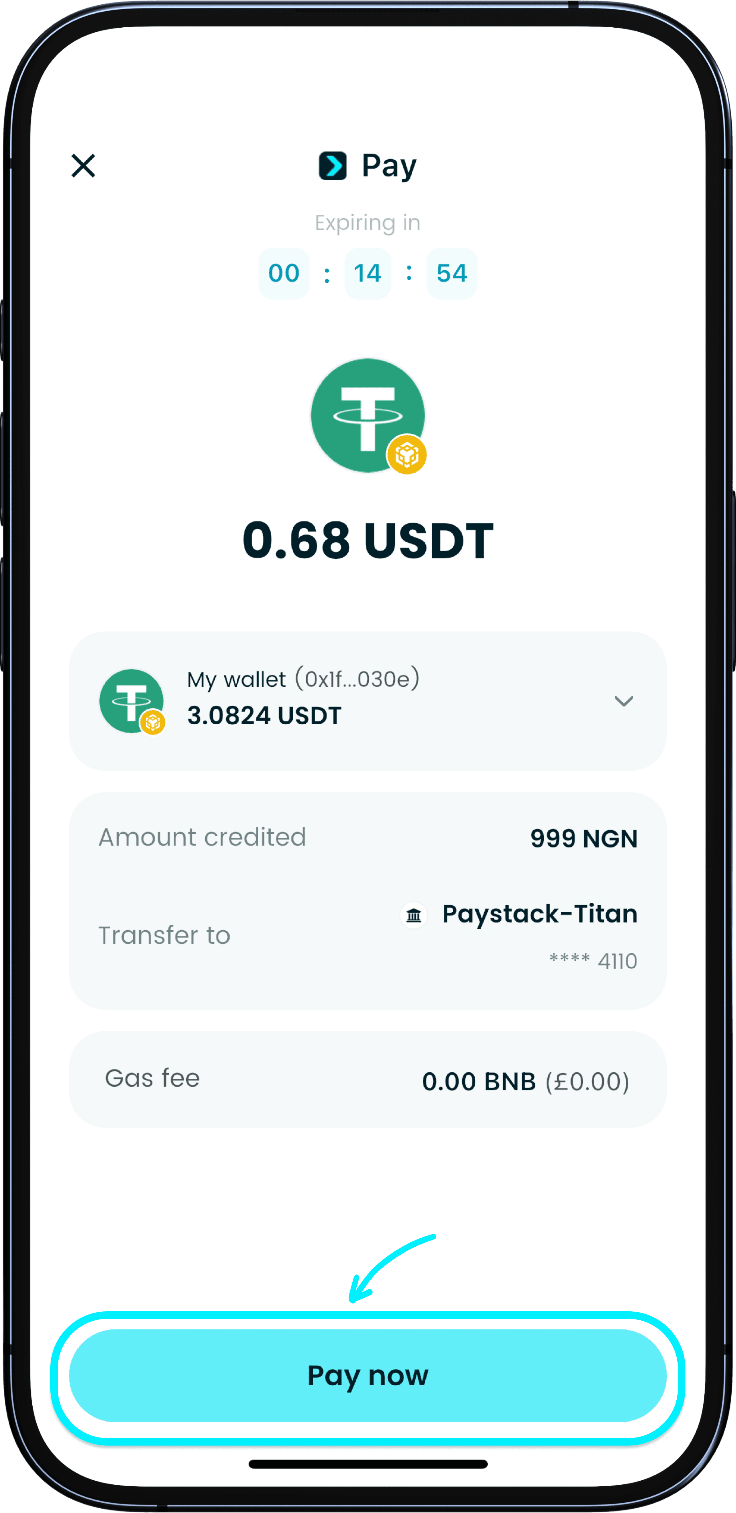 Confirm transfer details and send