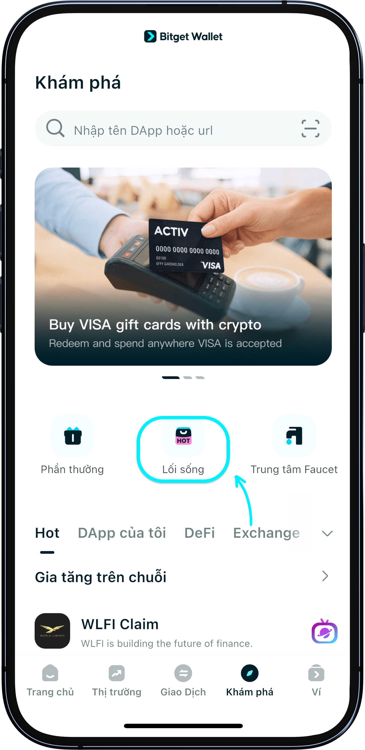Cách mua sắm trên Bitget Wallet