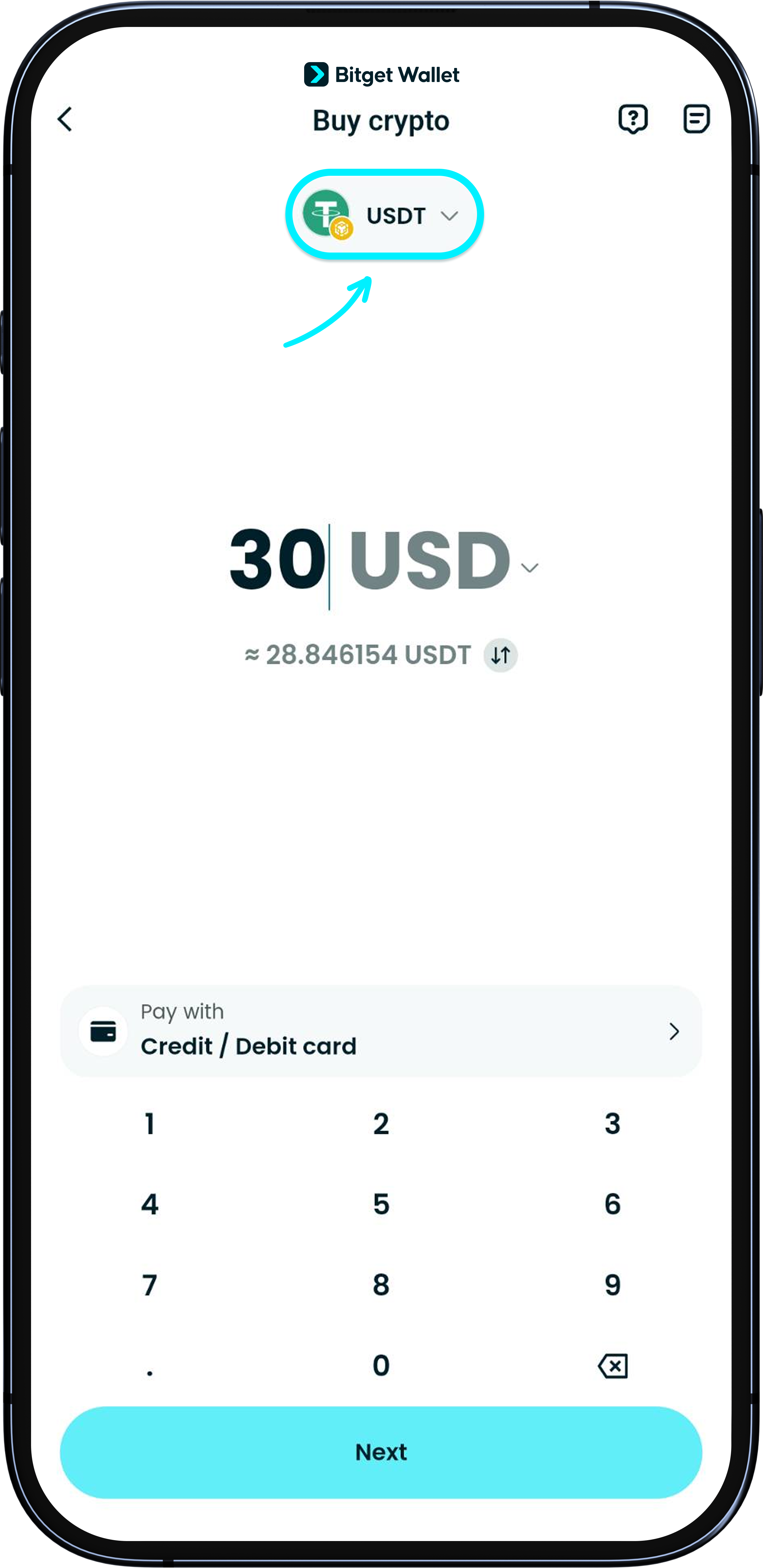 USDT/USDC auf Ihre Wallet nachfüllen