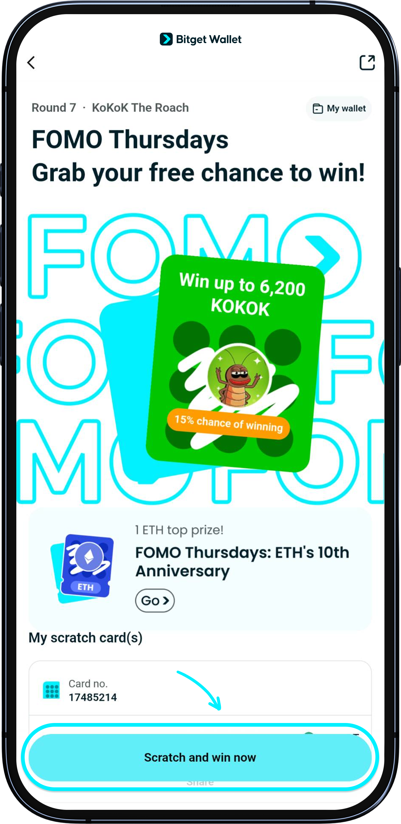 Event time and issues during scratching | FOMO Thursdays FAQ - Bitget  Wallet Help Center
