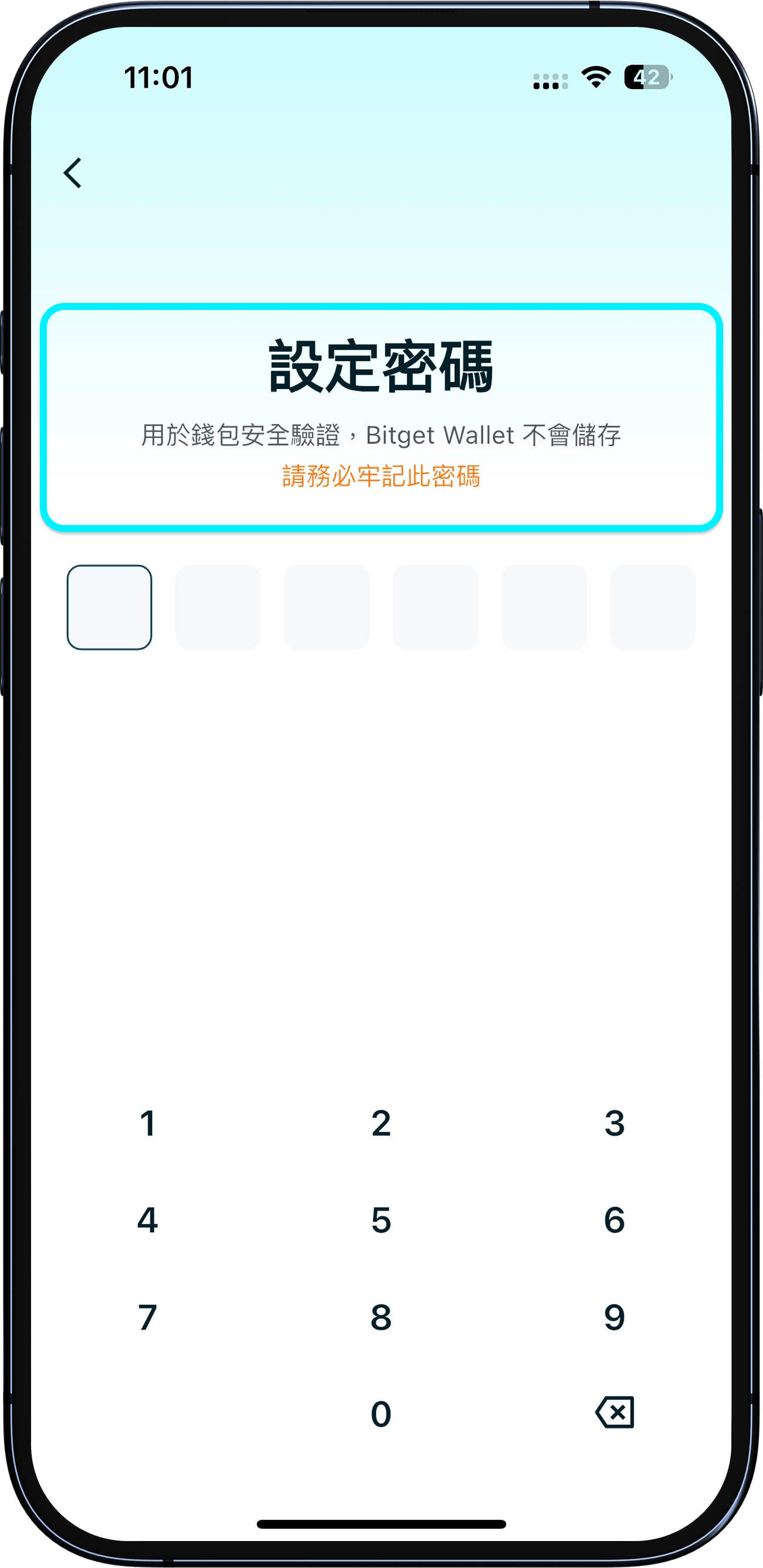 設定錢包 PIN 碼