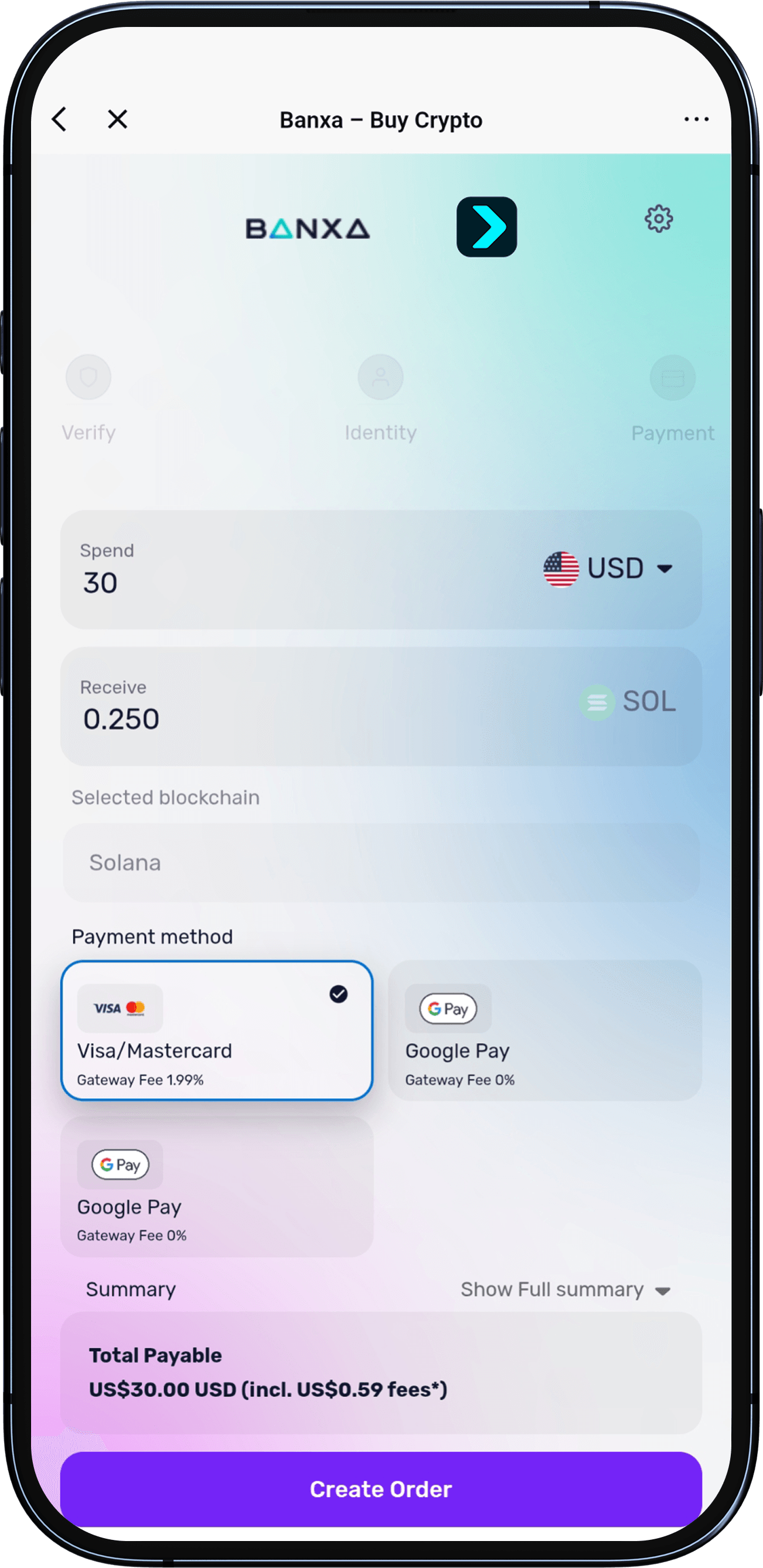 Выполнение оплаты