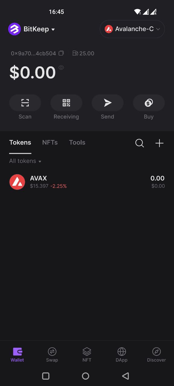 Avalanche (AVAX) Wallet