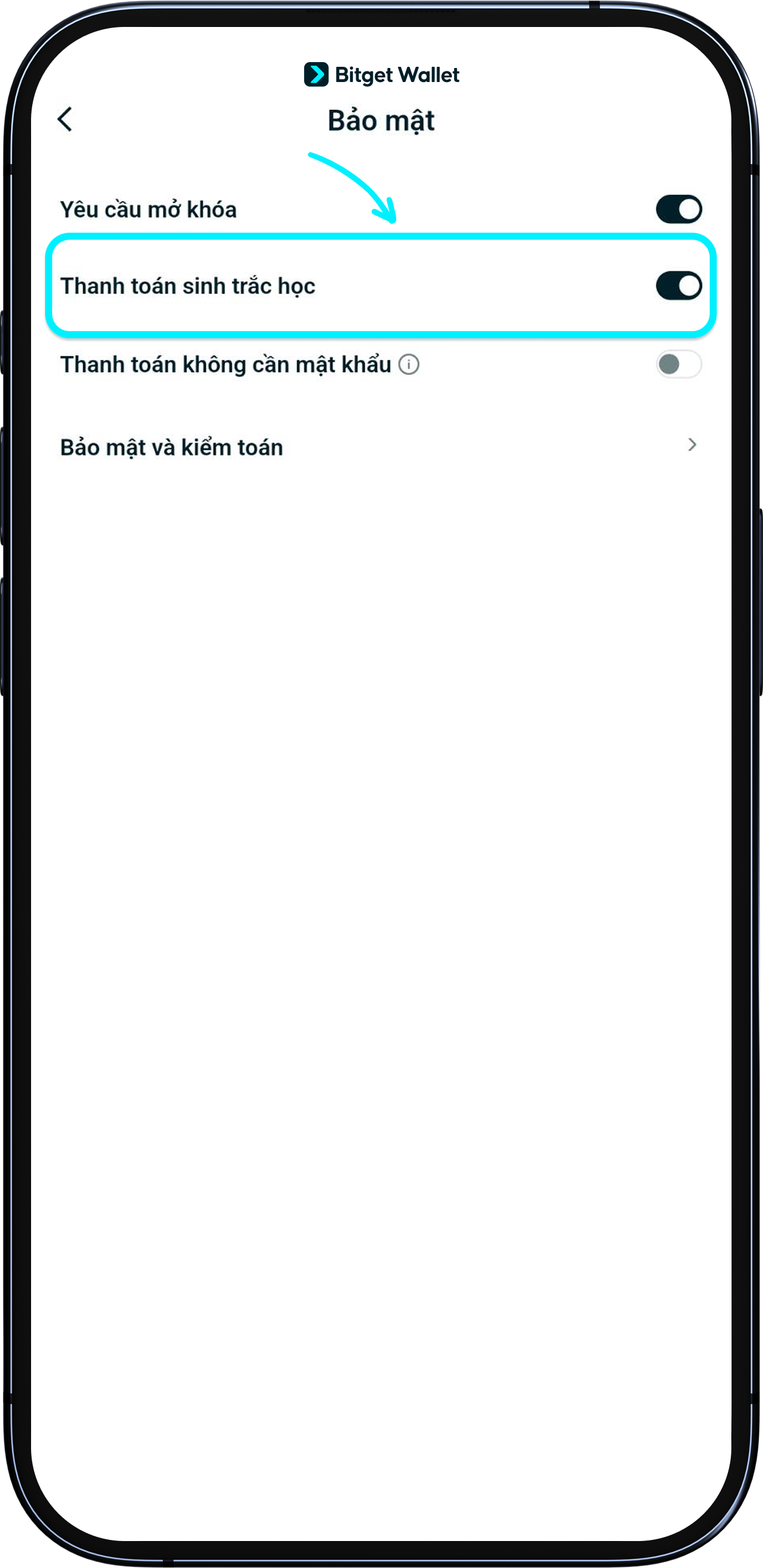 Tăng cường bảo mật Bitget Wallet