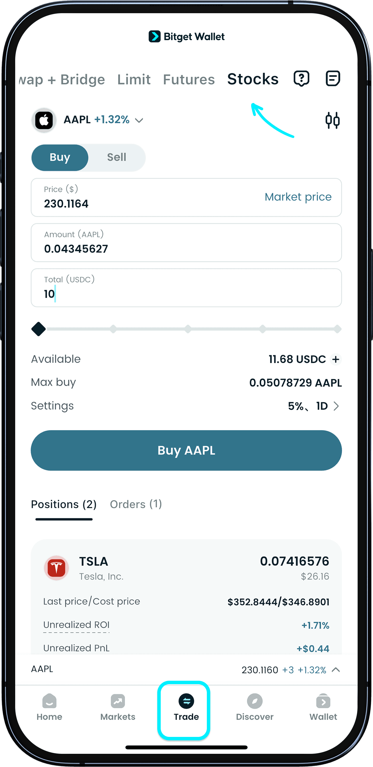 Buy tokenized stocks