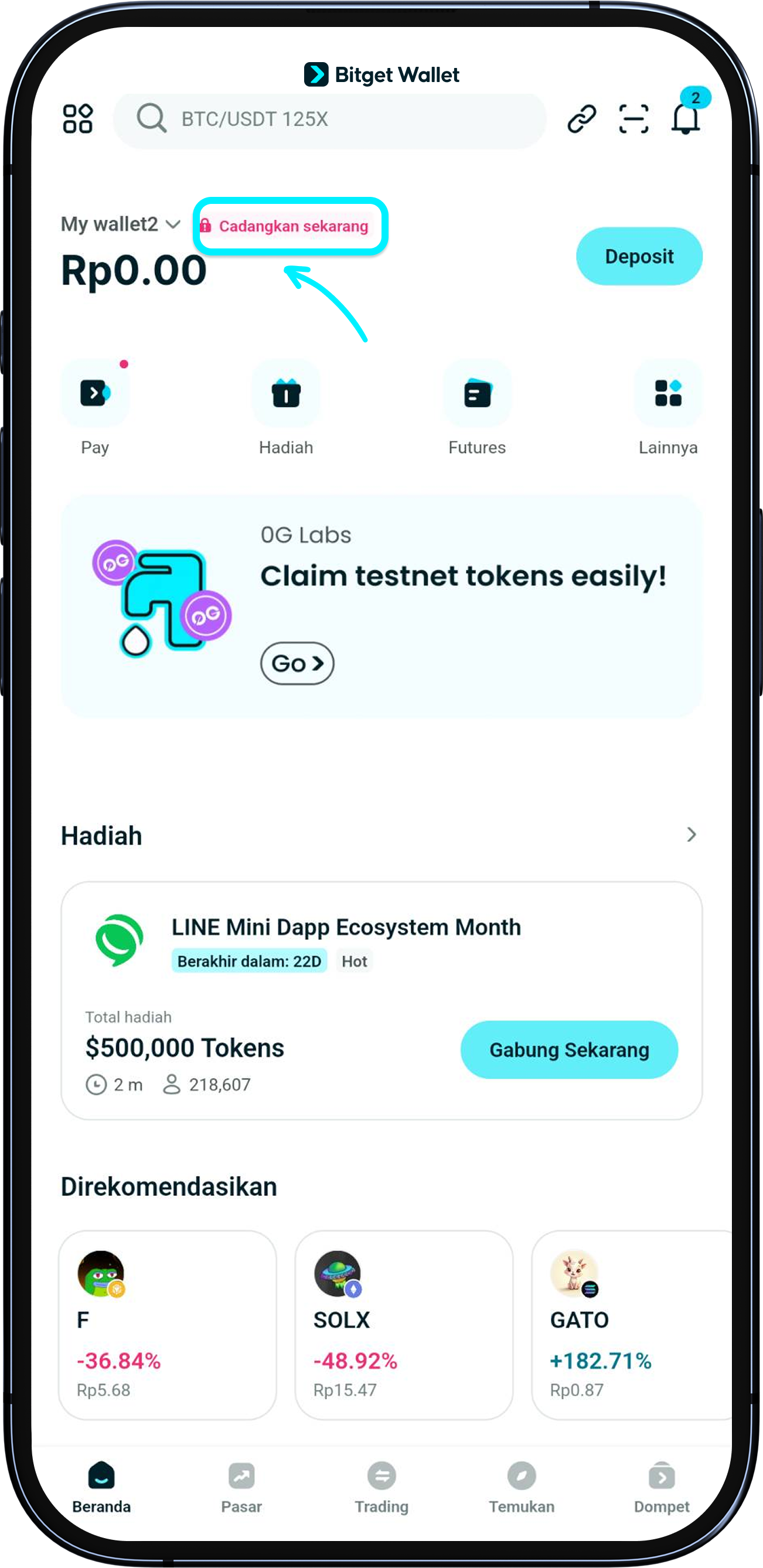 Bagaimana cara mencadangkan seed phrase kamu?
