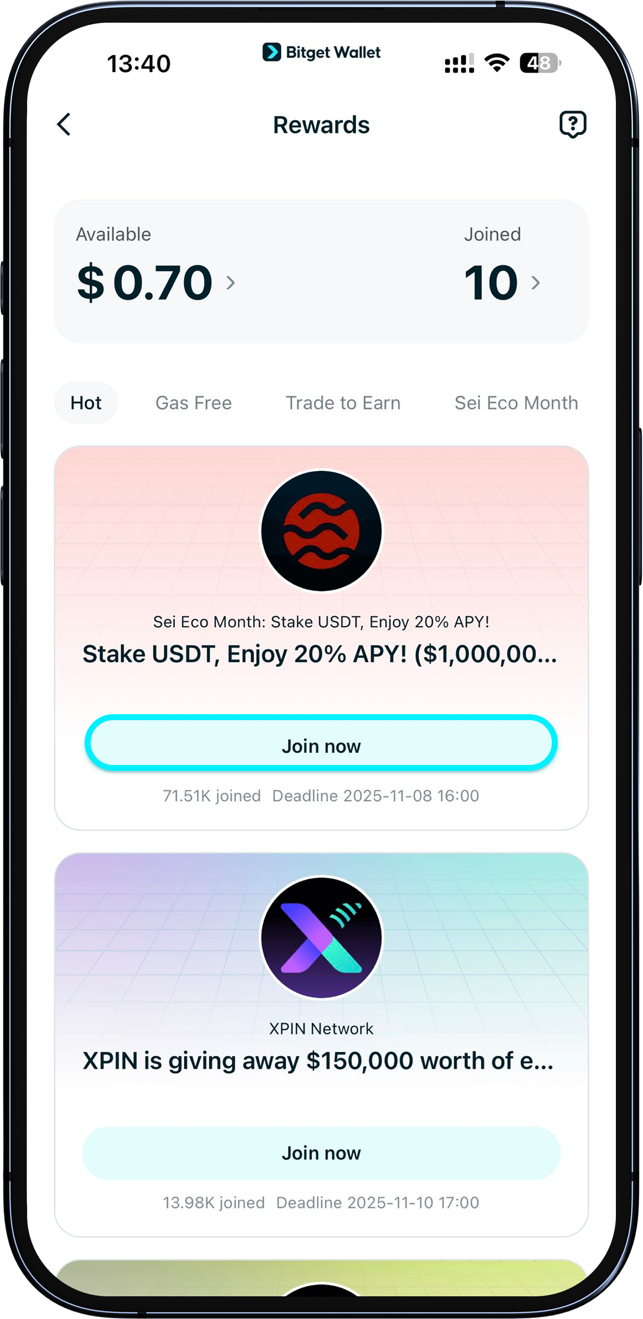 Earn rewards from events