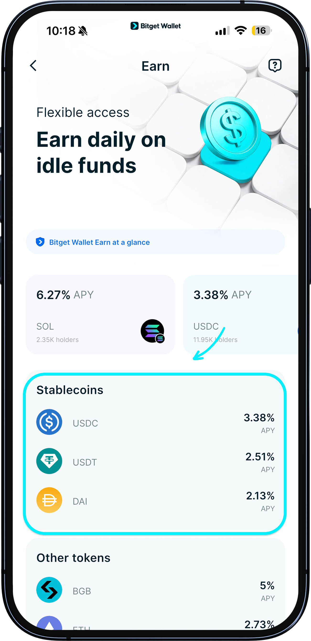 स्टेबलकॉइन अर्न उत्पाद चुनना