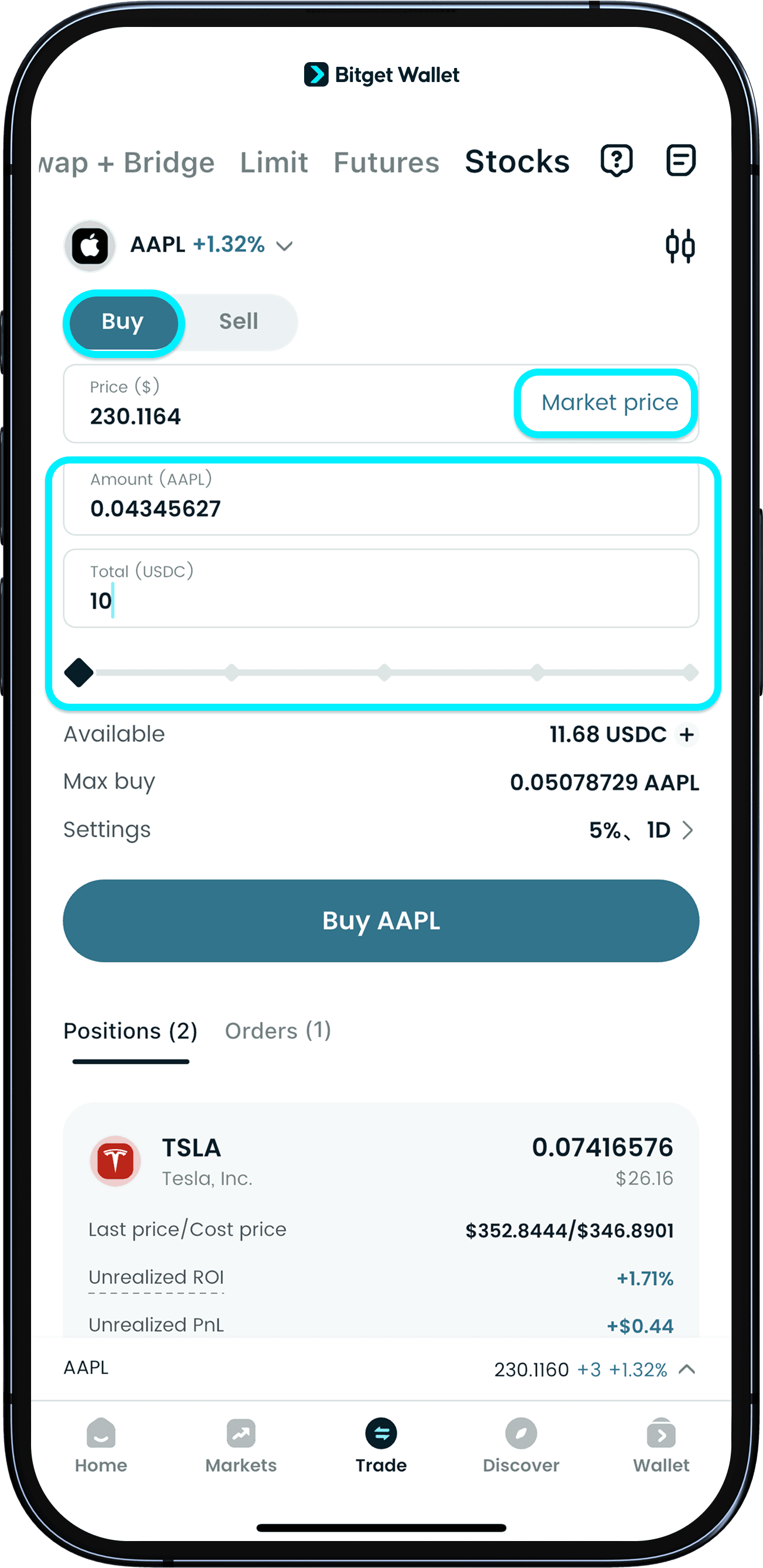 Choose the stock to buy