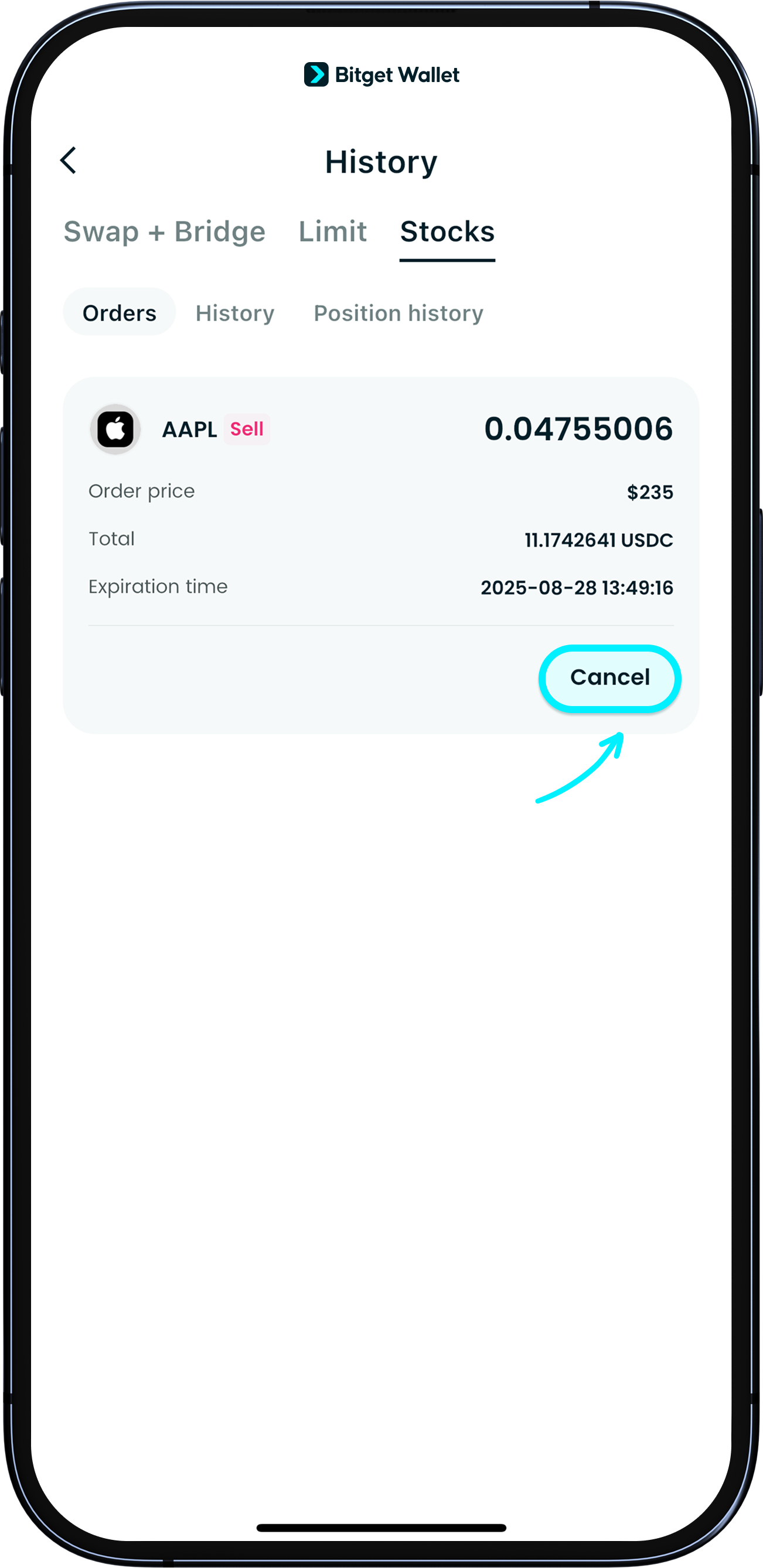 Stornierung einer Order