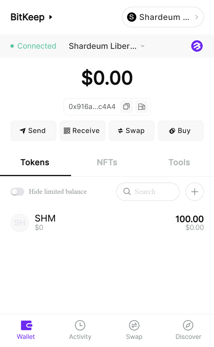 BitKeep Shardeum (SHM) Wallet