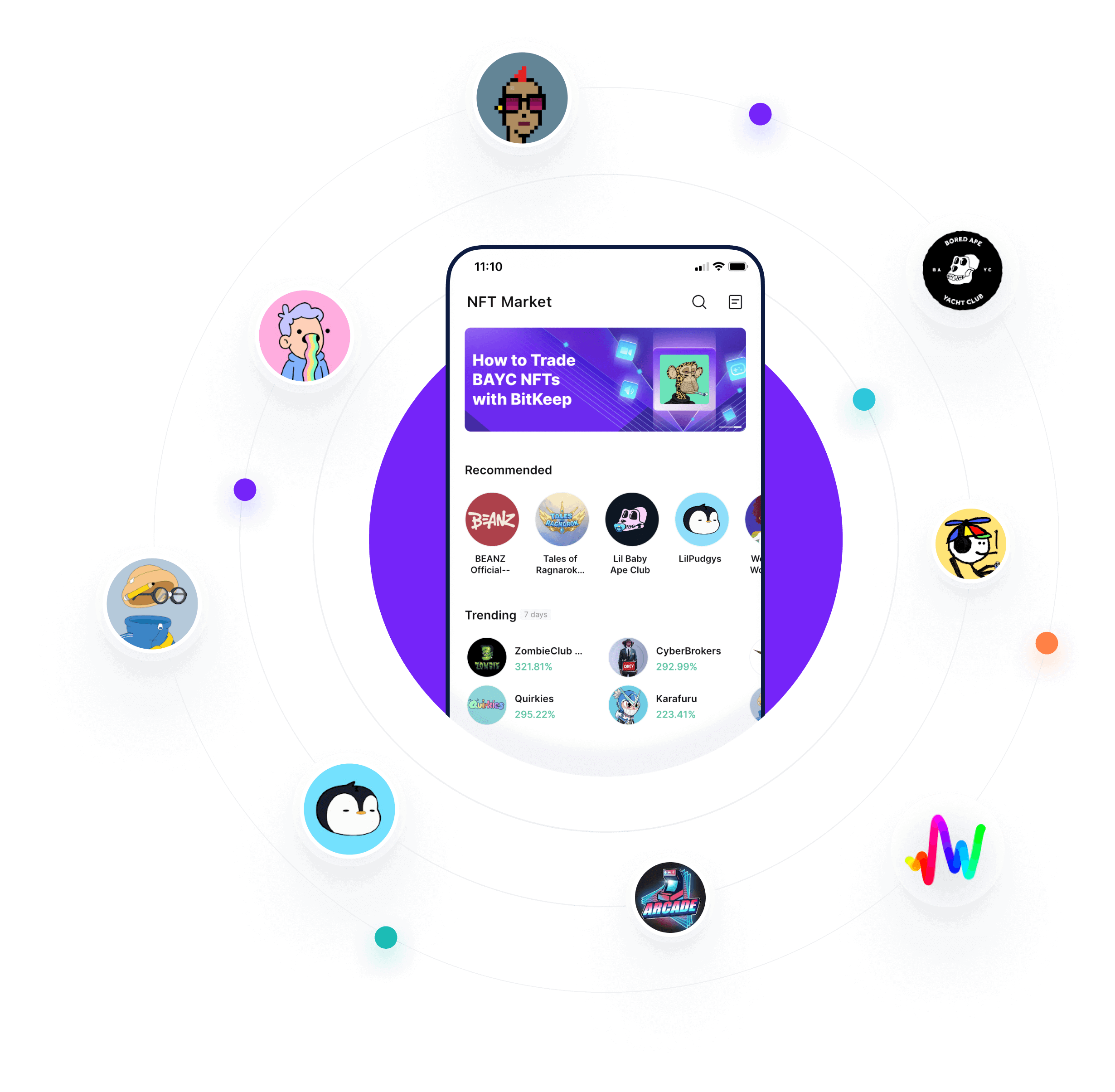 Bitkeep DApp store on laptop and mobile
